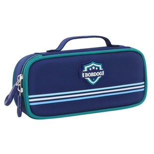 巴布豆多层大容量造型拼接多功能笔袋简约纯色初中小学生文具袋