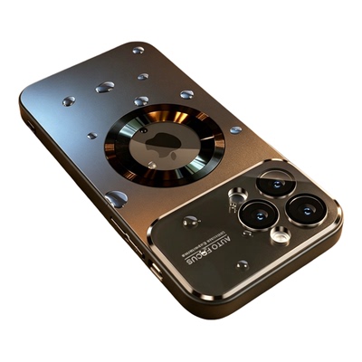 适用苹果17proamx手机壳iPhone18pro新款15pm透明16pro磨砂玻璃情侣女14plus高级13金属感磁吸镜头全包防摔男