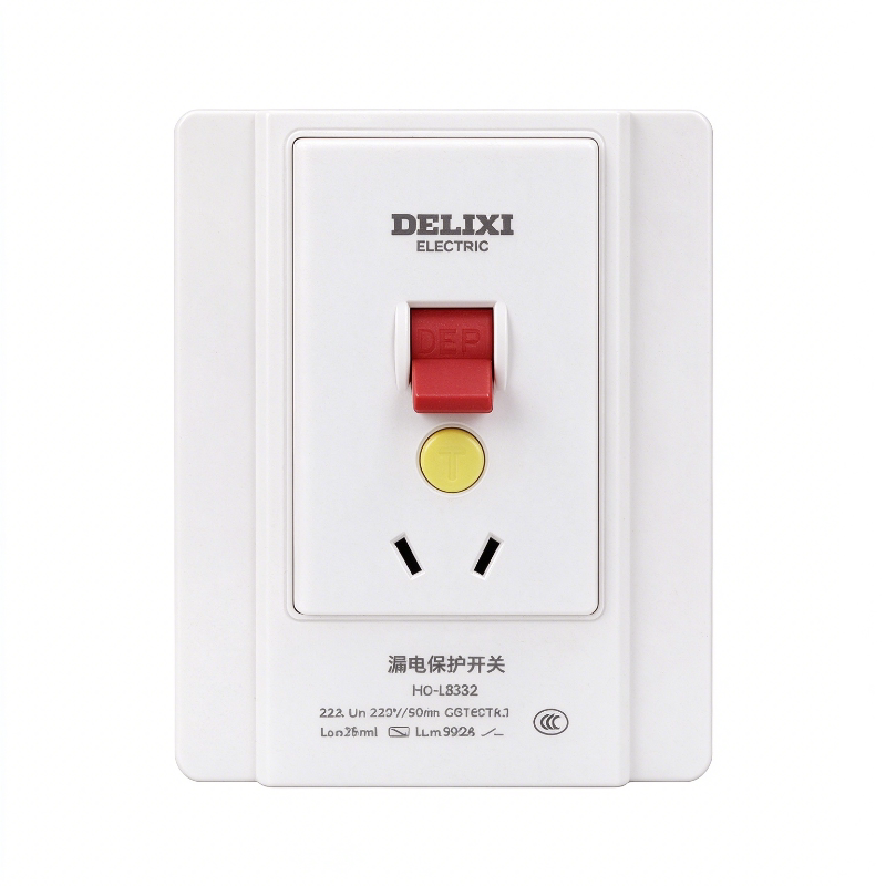 德力西HD-LB漏电保护插座86型暗装空调16a家用空开漏保带开关32a