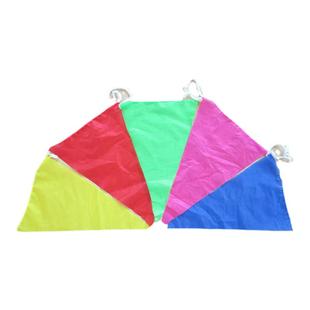 户外尼龙绳五彩旗三角旗串旗小旗结婚庆典装饰加粗绳工地警戒串旗