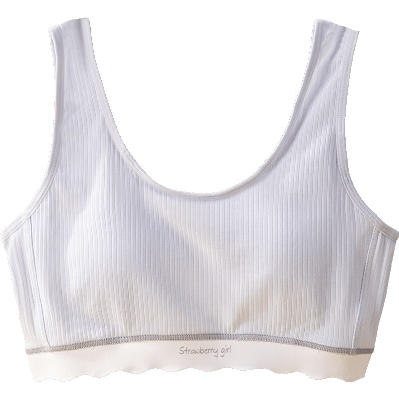 三枪少女文胸发育期一二阶段舒适薄款莫代尔运动背心100%全棉内罩