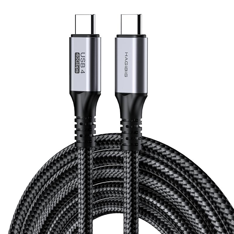 海备思USB4全功能typec线雷电4/5数据线40gbps手机视频线240Wpd100充电线ctoc适用苹果iPhone16macbook笔记本