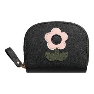 日系卡通小花风琴卡包女ins可爱简约小巧多卡位证件零钱收纳卡夹