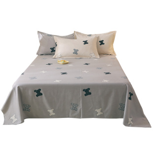 全纯棉可定做加厚磨毛单件大床单学生可爱风卡通单双人榻榻米床笠