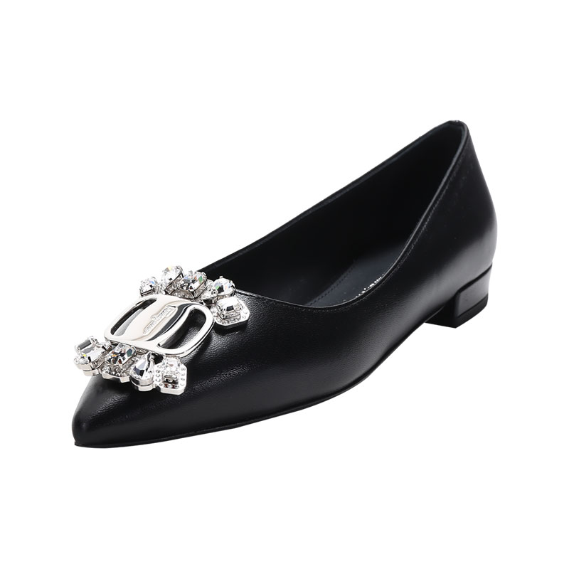 【自营】Ferragamo菲拉格慕 女士VARA蝴蝶结尖头鞋平底鞋 0742064
