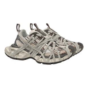 诗歌兰2026春季新款绑带做旧老爹鞋女厚底增高网面透气休闲运动鞋