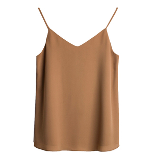 小清新雪纺麻吊带外穿双层无袖背心内搭打底衫