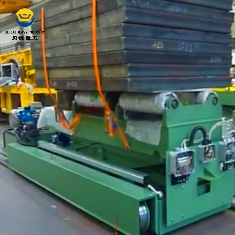 重载升降有轨转运电动平车AGV智能移动提升35吨卷料轨道运输车