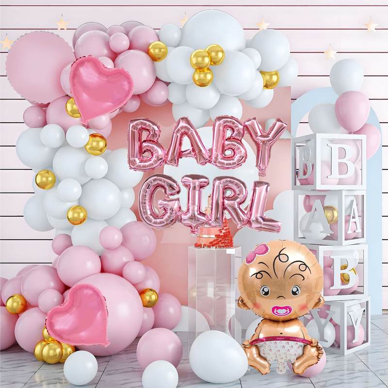 跨境专供新款外贸男孩女孩道具套装气球布置布置装饰场景生日派对