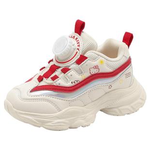 hellokitty童鞋女童运动鞋春季2026新款老爹鞋软底儿童旋转扭扣鞋