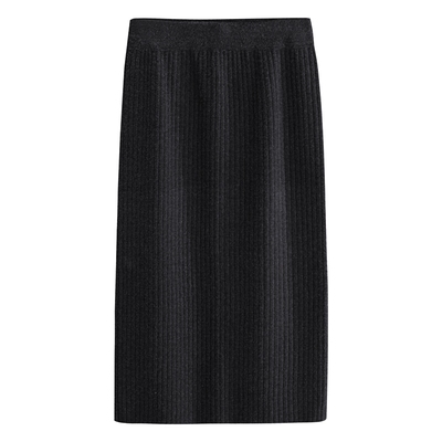 不开叉高个子针织半身裙大码包臀