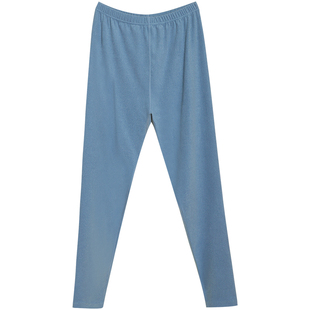 胖男童保暖裤内穿双面薄绒秋裤中大童男孩宽松加肥打底裤德绒衬裤