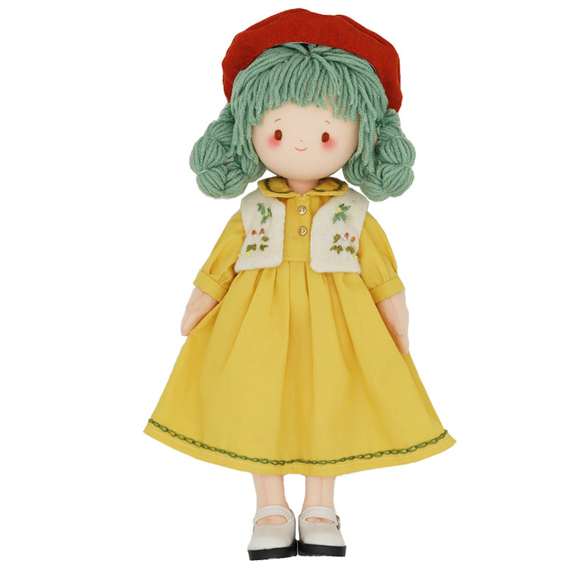雪朴朴爱画画的女孩Shirley娃娃diy材料包自缝布艺关节玩偶制作