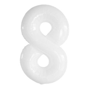 ins风生日数字气球32寸白色大铝膜儿童周岁派对装饰布置拍照道具