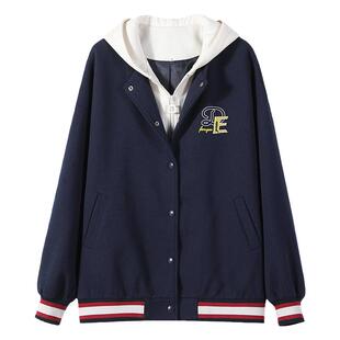 初中生外套韩版宽松少女新款开衫外套高初中学生秋季休闲时尚上衣