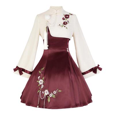 原创设计日常改良汉服连衣裙套装