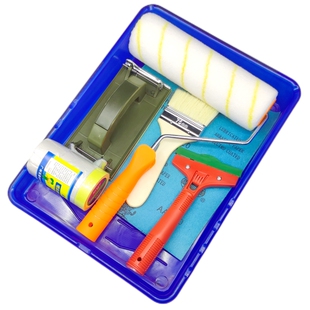 刷墙滚筒刷不锈钢加长对接伸缩杆刷乳胶漆涂料防水油漆刷托盘工具