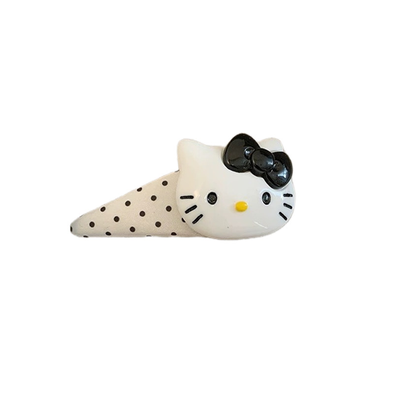 Kitty猫可爱波点新款刘海碎发夹