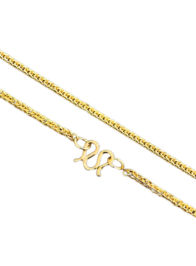 999足银肖邦链纯银黄金色锁骨链