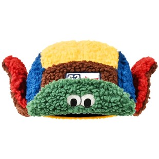 可翻檐羊羔毛鸭舌帽飞机翅膀五片雷锋帽小眼睛棒球帽秋冬护耳帽潮