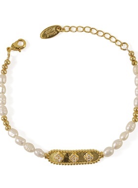 小众法式轻奢复古淡水珍珠手链