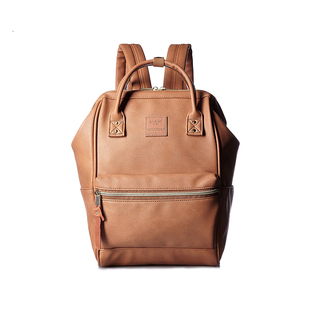 日本anello双肩包pu皮革旅行女背包男书包电脑大容量防水妈咪包