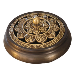 纯铜香炉家用室内熏香炉檀香沉香盘香炉中式复古茶道香薰炉礼品