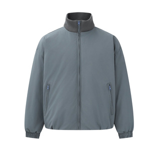 Dashufulcrum香蕉袖罗纹立领羽绒服男女冬宽松保暖90白鸭绒面包服