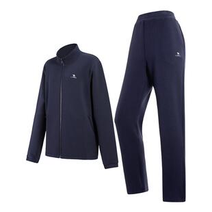 骆驼运动套装中年男士款健身服秋冬立领跑步服保暖休闲长袖两件套