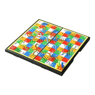 蛇棋游戏磁性折叠棋盘多功能棋蛇梯棋儿童小学生游戏棋飞行棋玩具