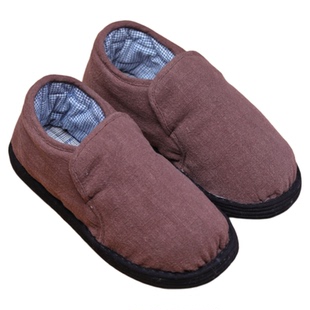 纯手工千层底布鞋女冬季保暖棉花鞋平底外穿一脚蹬棉窝窝棉麻布鞋