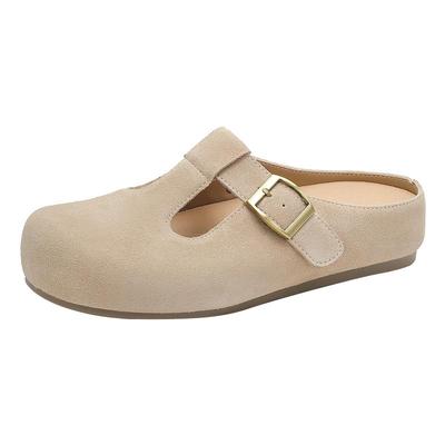 达芙妮勃肯鞋女厚底包头半拖凉鞋