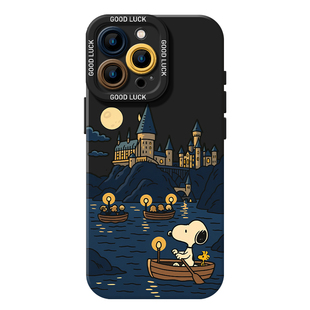 哈利波特手机壳适用苹果16带挂绳iphone15promax史努比14plus小狗13mini搞怪12新款11趣味x可爱8女17/xs/7/xr