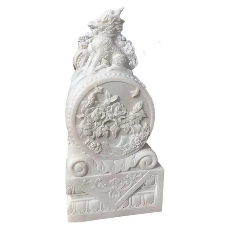 天然汉白玉石雕门墩青石门墩石象
