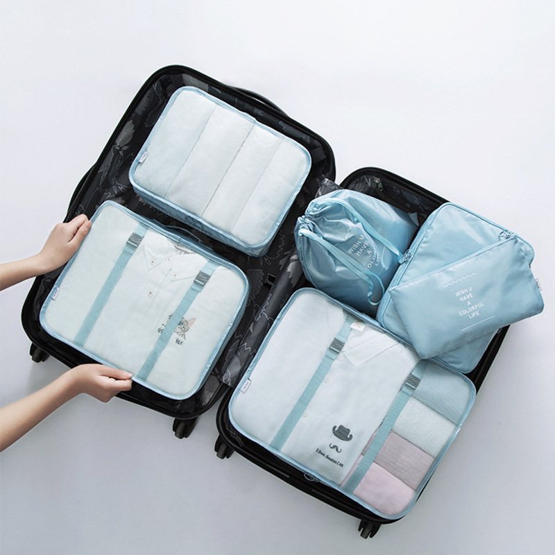 韩版防水旅行收纳包多功能6套衣服行李箱袋六件收纳袋件套整理