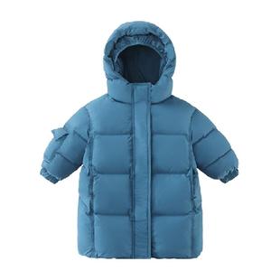 [90绒子三防蓄热]齐齐熊宝宝羽绒服长款冬季男童保暖加厚新年红色