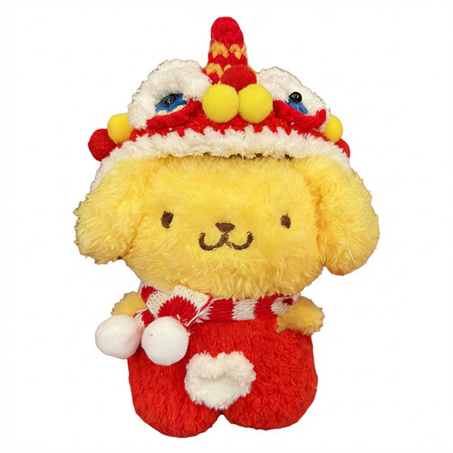 HOUSID日本布丁狗舞狮包挂件玩偶小狗钥匙扣闺蜜生日送人礼物正版