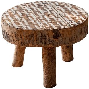 掬涵原木花凳花盆托架支架花盆底托底座托盘创意小花架置物架阳台