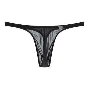 U&I性感丁字裤男士超薄50克透明高弹透气冰丝一片式向上放t内裤