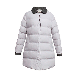 纻衣撞色文艺修身保暖棉袄女2025冬新款羽绒棉服通勤加厚中长外套