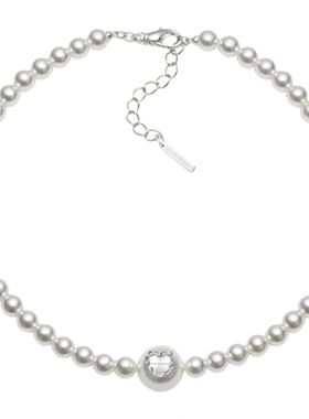 XTASTE USELESSOBJECTS 爱心珍珠项链明星同款锁骨链高级感配饰