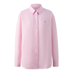 【清感棉麻衫】Eland衣恋衬衫女亚麻休闲通勤翻领上衣26春季新款