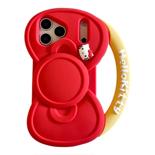 三丽鸥可爱HelloKitty凯蒂猫适用iPhone17Pro手机壳网红个性创意苹果15/14PM卡通防摔软壳16promax保护套硅胶