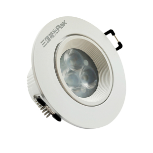 三雄极光led天花射灯3W4W6W9W12W开孔75cm8cm95洞灯家装商用射灯