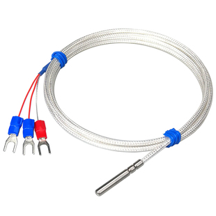 Pt100防水温度传感器不锈钢滚口铂热电阻探针贴片电热偶测温探头