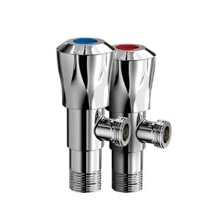 雨虹飞鱼全铜角阀热水器马桶三角阀冷热水阀门开关一进二出三通阀