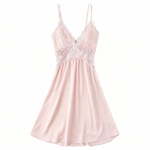 猫人冰丝性感吊带睡裙女带胸垫真丝绸睡袍春夏季纯欲风送闺蜜礼盒