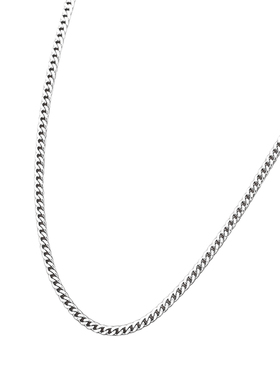 纯银项链侧身链男款素链古巴链