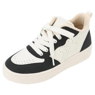 Pansy盼喜板鞋女轻便软底小白鞋厚底加绒拼色高帮休闲鞋2026新款