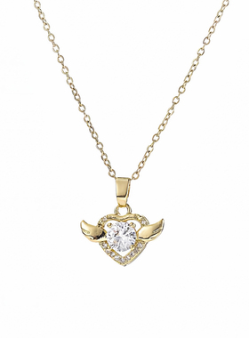 轻奢小众金色爱心钛钢锁骨链